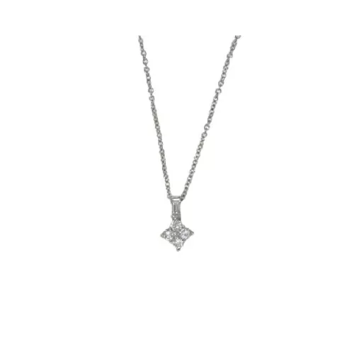 Colgante oro blanco y brillantes 0.20k - V-3261/CL