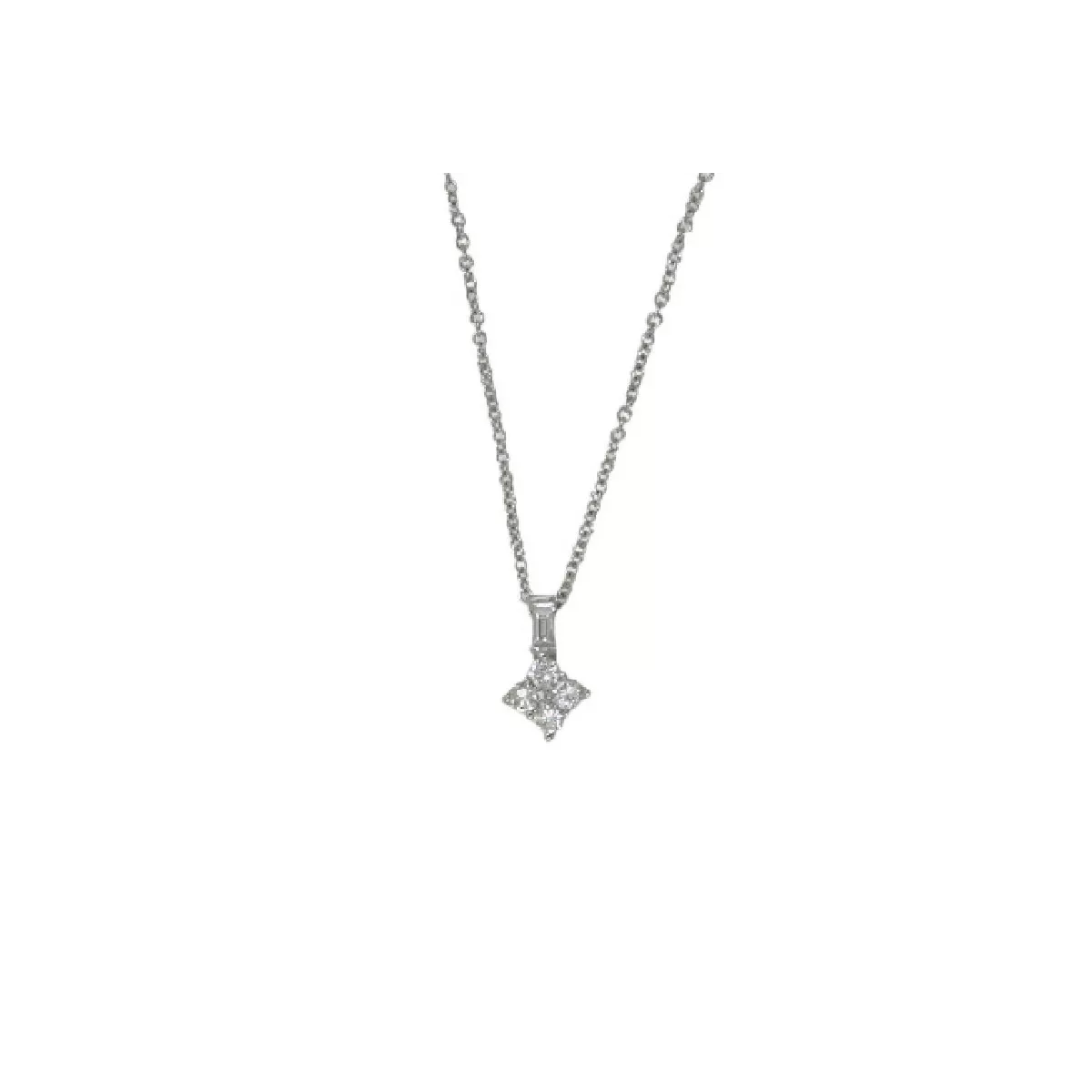 Colgante oro blanco y brillantes 0.20k - V-3261/CL