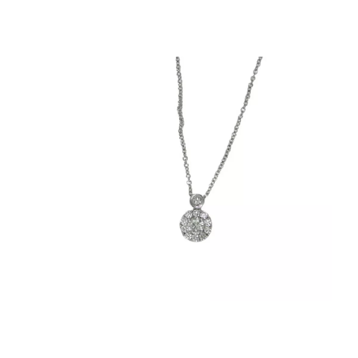 Colgante oro blanco y brillantes 0.35k - V-3326/CL