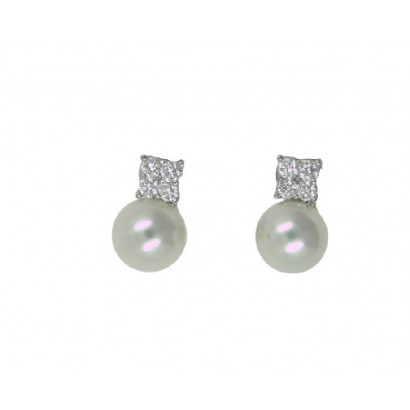 Arracades or blanc brillants 0.54k perles - V-3254/P/P/M