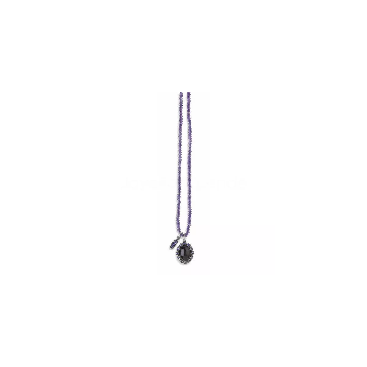 Colgante Platadepalo plata lila-granate - CN10C