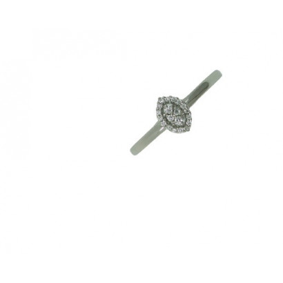 Anillo oro blanco brillantes 0.08k - 645212