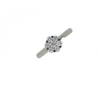 Anillo oro blanco brillantes 0.46k - 236512