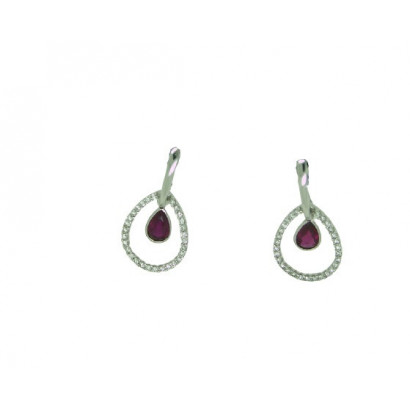 Arracades or blanc brillants 0.18k rubi - 375222