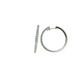 Pendientes oro blanco brillantes 0.87k - 430122