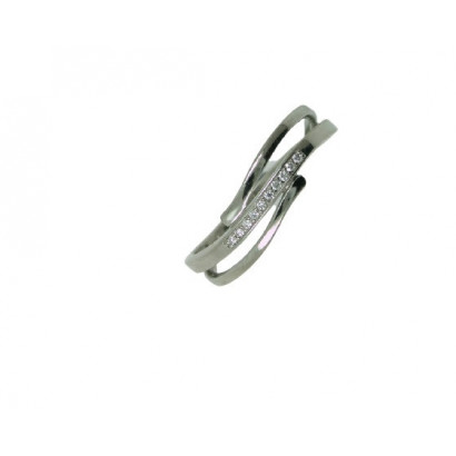 Anillo oro blanco brillantes 0.04k - 568012