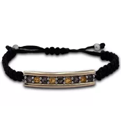 Polsera Bohemme plata or groc topaç fume - 7ALE051BFC