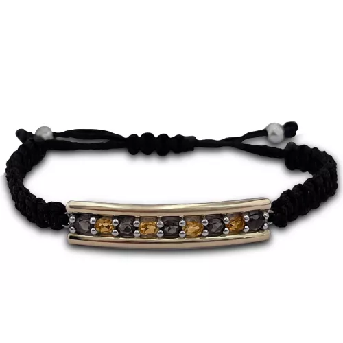 Polsera Bohemme plata or groc topaç fume - 7ALE051BFC