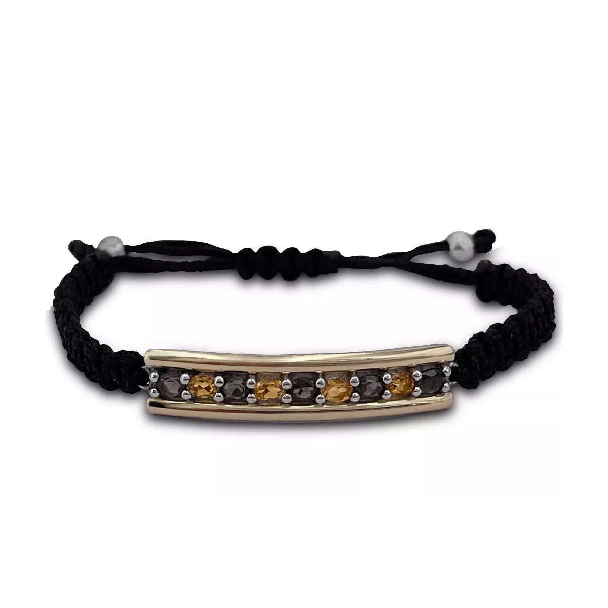 Polsera Bohemme plata or groc topaç fume - 7ALE051BFC