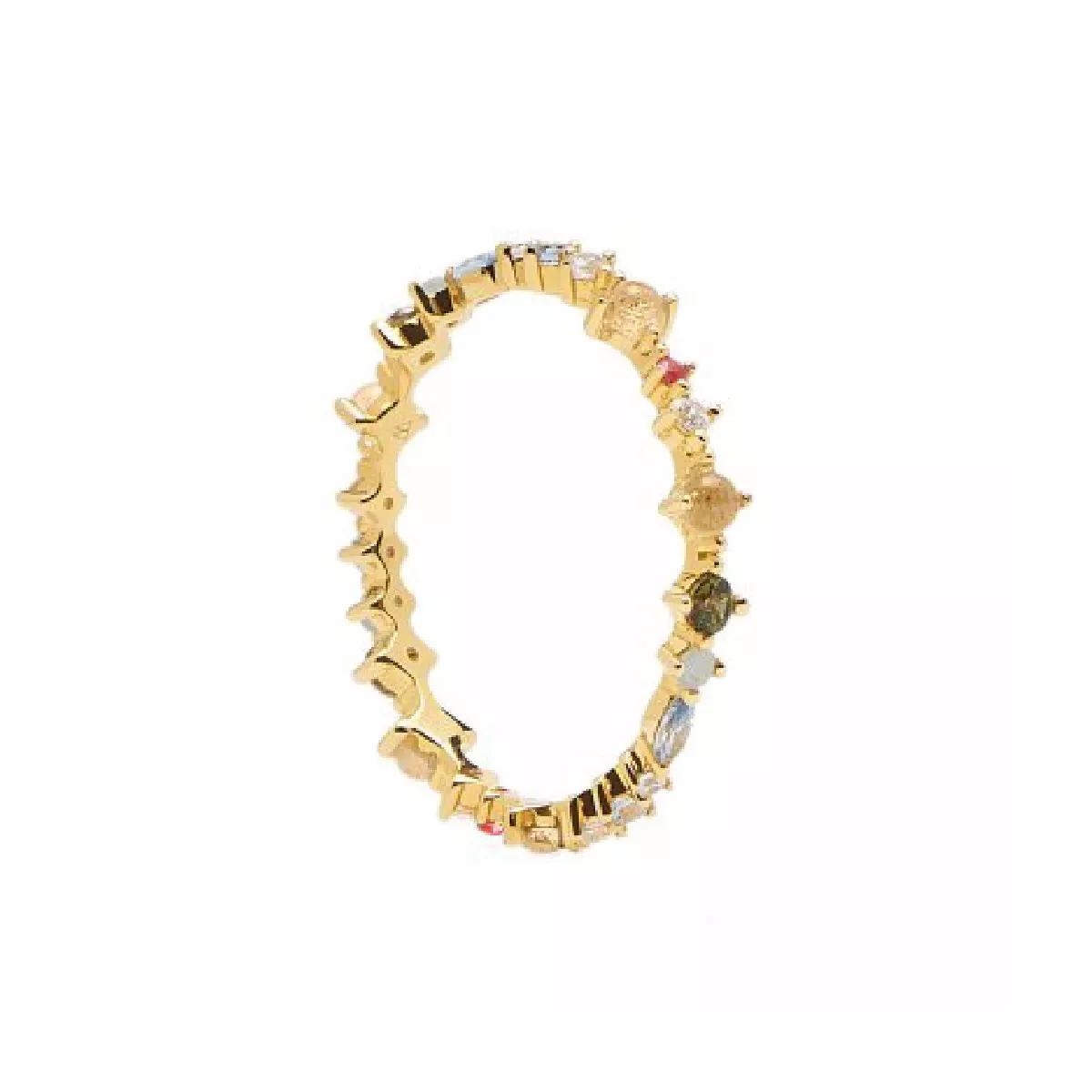 Anell Pdpaola Papillon plata xapada pedres color - AN01-191