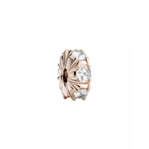 Clip Pandora plata rose zircon - 780046C01