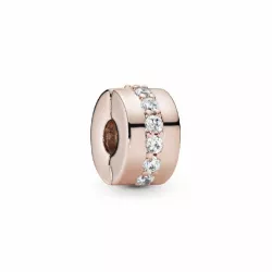 Clip plata rose zircon - 781972CZ