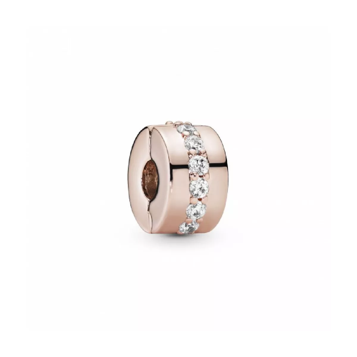 Clip plata rose zircon - 781972CZ