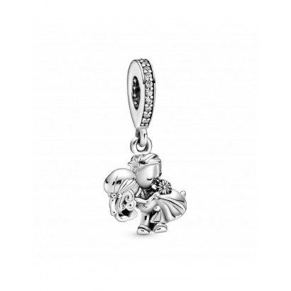 Charm Pandora plata parella nuvis zircon - 798896C01