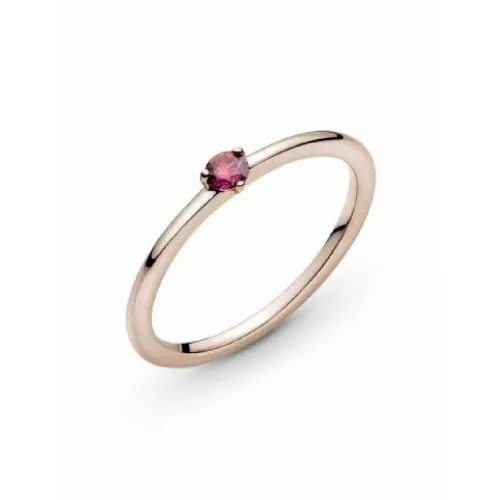 Anell Pandora plata rose zircon vermell - 189259C01