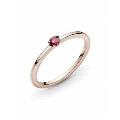 Anillo Pandora plata rose circon rojo - 189259C01