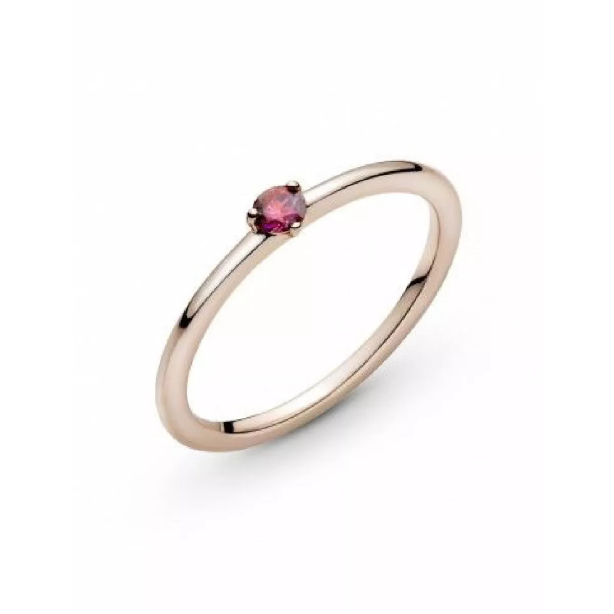 Anell Pandora plata rose zircon vermell - 189259C01