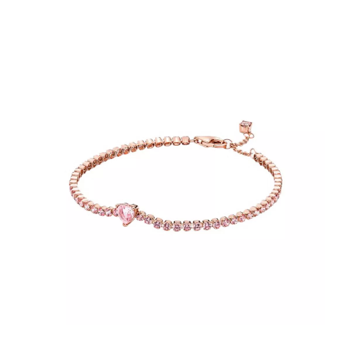 Polsera Pandora plata rose zircon rosa - 580041C01