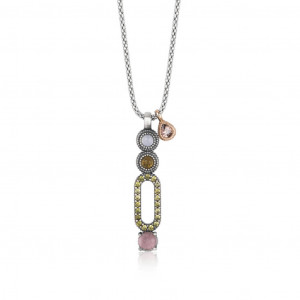 Colgante Sunfield plata calcedonia citrino - CL062632