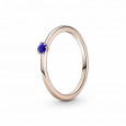 Anell Pandora plata rose zircon blau - 189259C04