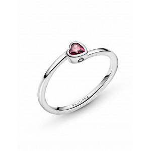 Anillo Pandora plata corazon rojo - 199267C01-50