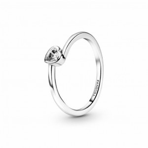 Anillo Pandora plata corazon circon  - 199267C02