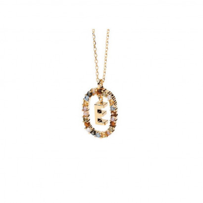 Colgante Pdpaola inicial E plata baño oro 18k - CO01-264-U