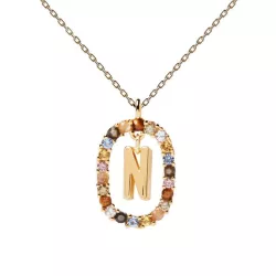 Penjoll Pdpaola inicial N plata bany or 18k - CO01-273-U