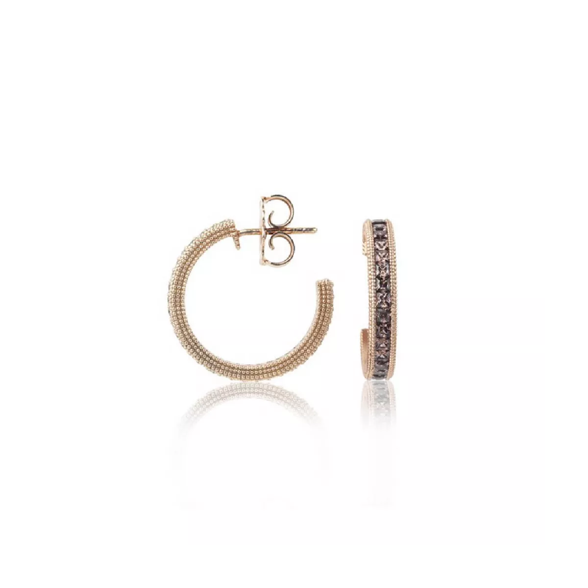 Arracades Sunfield plata rose zircon marro - PE062531/2