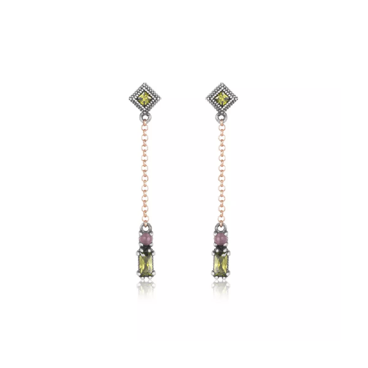 Arracades Sunfield plata rose quars pink - PE062641