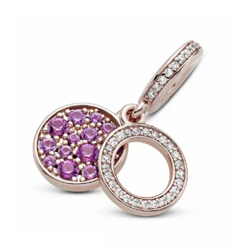 Charm Pandora plata rose zircon rosa - 789186C02