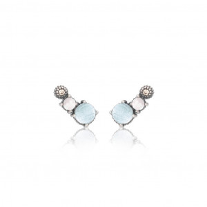 Arracades Sunfield plata quars rosa aiguamarina - PE062650