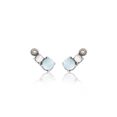 Arracades Sunfield plata quars rosa aiguamarina - PE062650