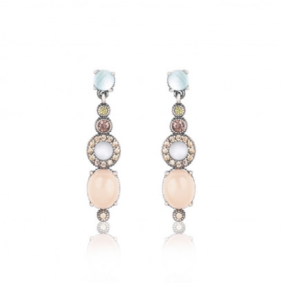 Arracades Sunfield plata quars rosa aiguamarina - PE062661