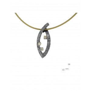 Penjoll Miquel Sarda plata or 3 brillants - 21490