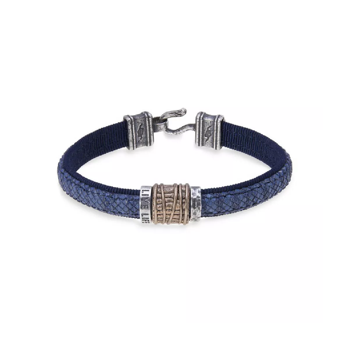 Polsera Platadepalo plata bronce nylon - MB124A