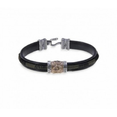 Polsera Platadepalo plata bronce nylon - MB125V