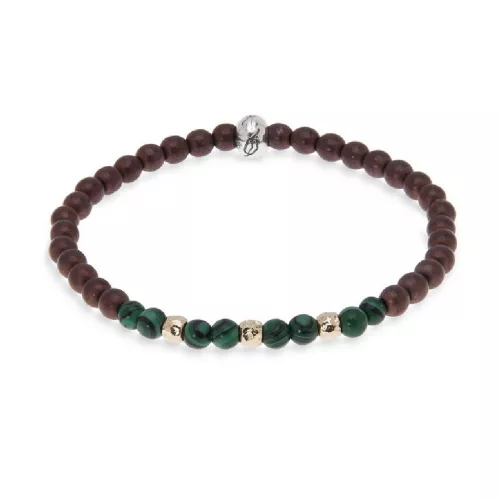 Polsera Platadepalo boles 4mm hematite - MB139X