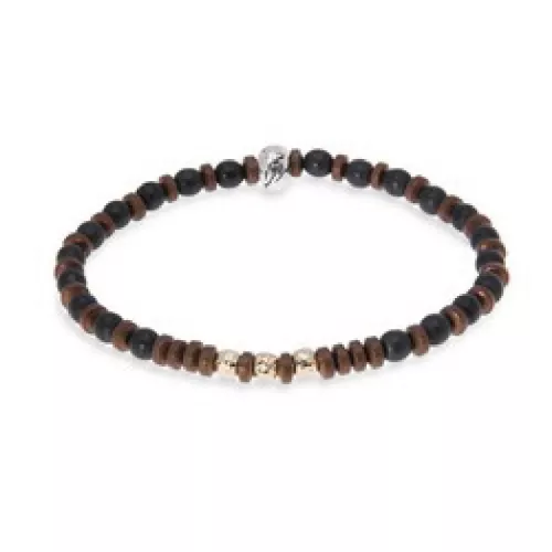 Polsera Platadepalo boles 4mm hematite - MB140X