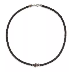 Collar Platadepalo plata bronce cuir - MN007X