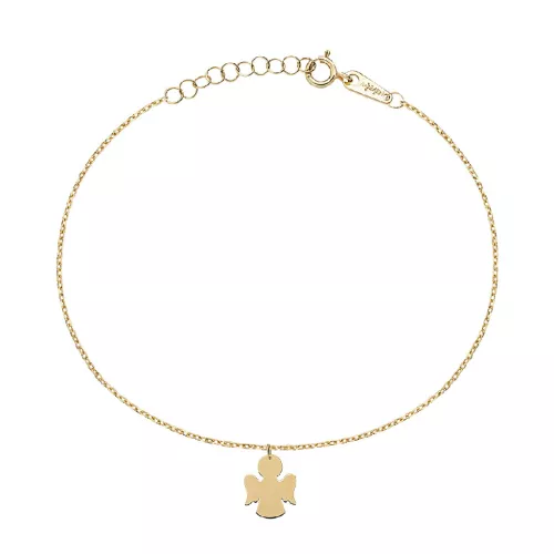 Polsera or groc 9kt motiu angel - AU9BRAG3