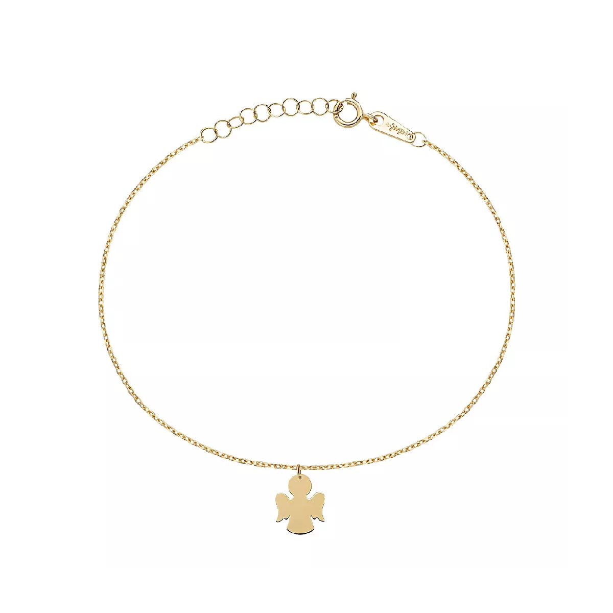 Polsera or groc 9kt motiu angel - AU9BRAG3