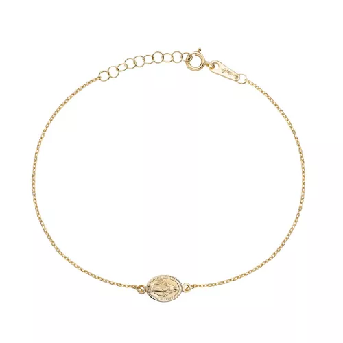 Pulsera oro amarillo 9kt motivo medalla - AU9BRMIG3