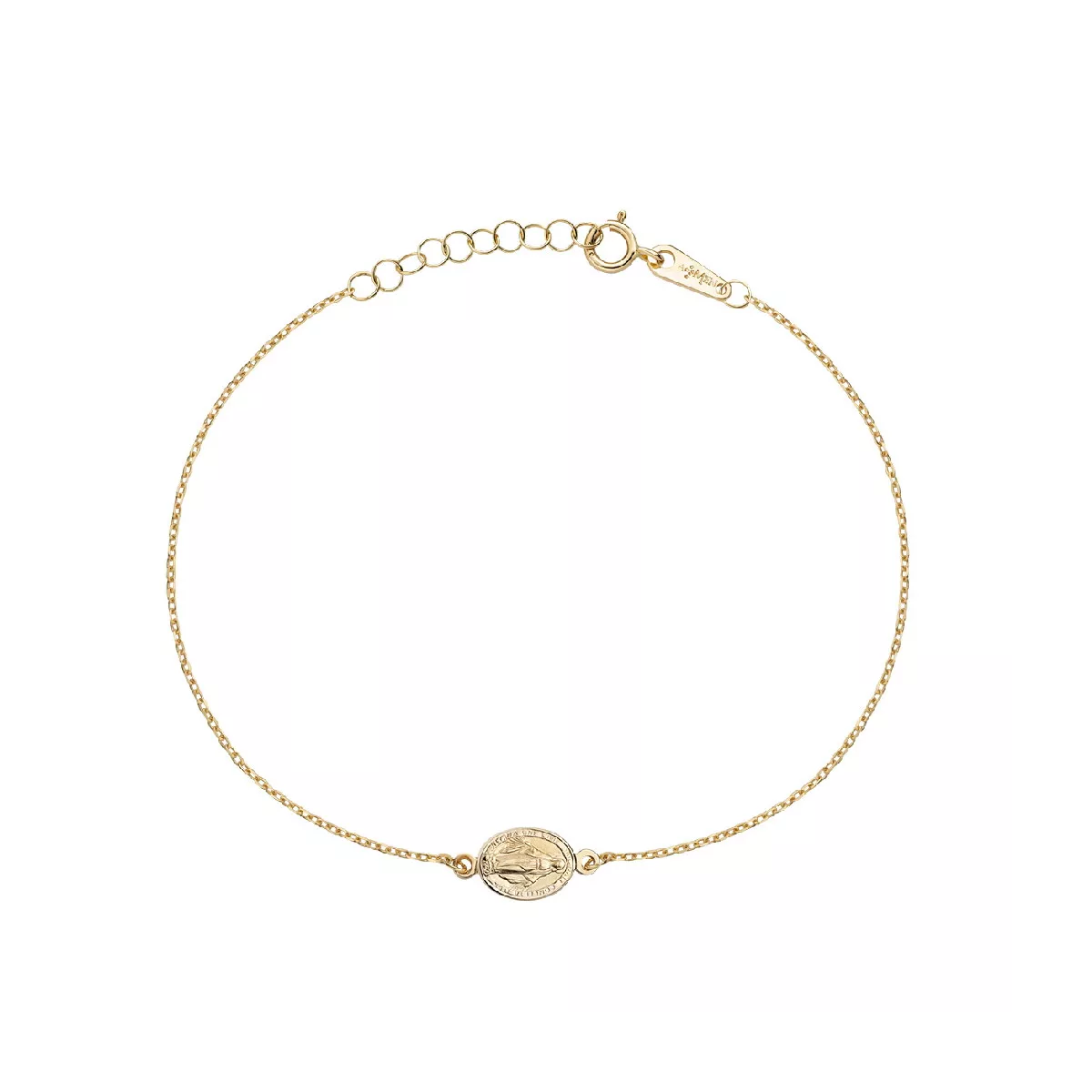 Polsera or groc 9kt motiu medalla - AU9BRMIG3