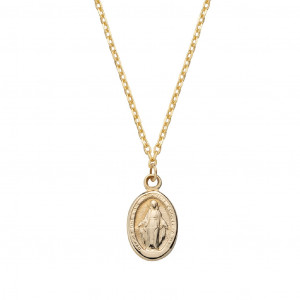 Collar oro amarillo 9kt medalla - AU9CLMIG3