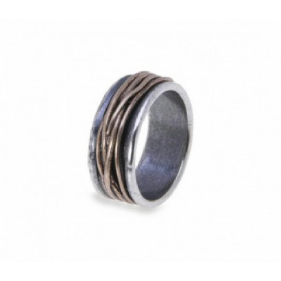 Anillo Platadepalo plata y bronze - MR006A