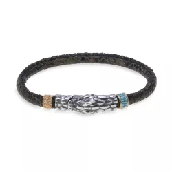 Polsera Platadepalo plata serp pell - WB269V