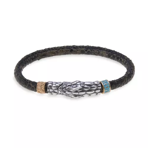 Polsera Platadepalo plata serp pell - WB269V