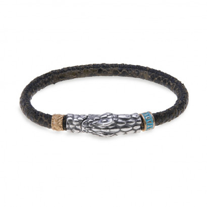 Polsera Platadepalo plata serp pell - WB269V