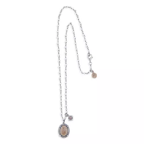 Colgante Platadepalo plata cuarzo fume  - WN083X